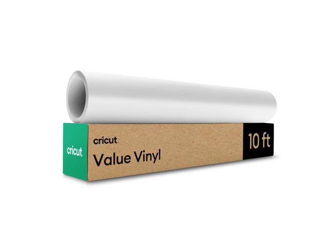 Cricut Value Vinyl Roll, Removable, White, 12 in x 10 ft, Matte Finish, 1 Count