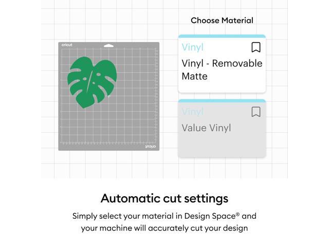 Cricut Value Vinyl Roll, Removable, White, 12 in x 10 ft, Matte Finish, 1 Count