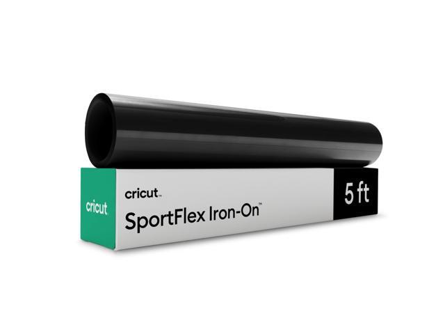 Cricut SportFlex Iron-On Heat Transfer Vinyl, Black, 5 ft, 1 Count