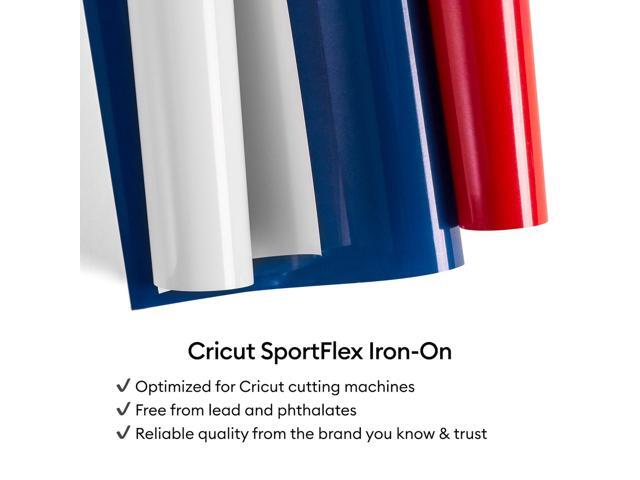 Cricut SportFlex Iron-On 5 ft White Heat Transfer Vinyl Roll 1 Count