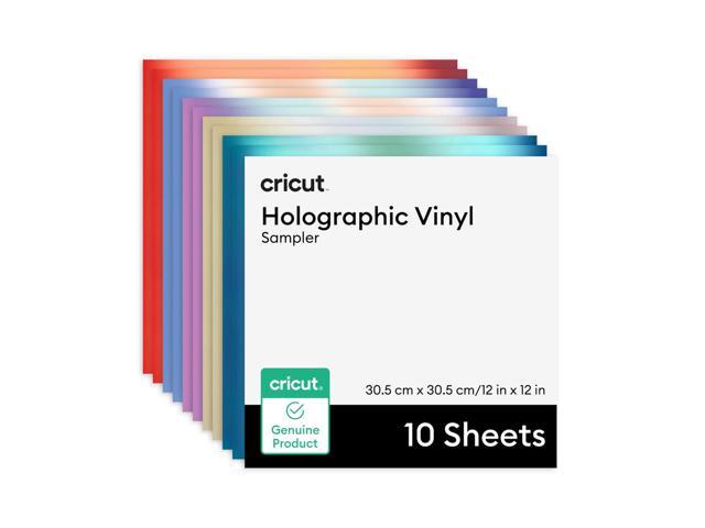 Cricut Holographic Vinyl Permanent, Mythical Sampler - 12 in x 12 in Sheets (10 ct)