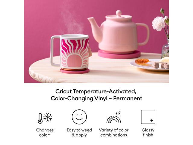 Cricut Temperature-Activated, Color-Changing Vinyl Permanent, Rainbow Sampler - 12 in x 12 in Sheets(5 ct)