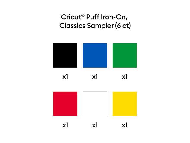 Cricut Puff Iron-On, Classics Sampler - 12 in x 12 in (6 ct)