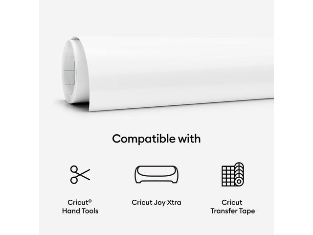 Cricut Joy Xtra Smart Vinyl Matless Permanent Vinyl (9.5 in x 6 ft), White