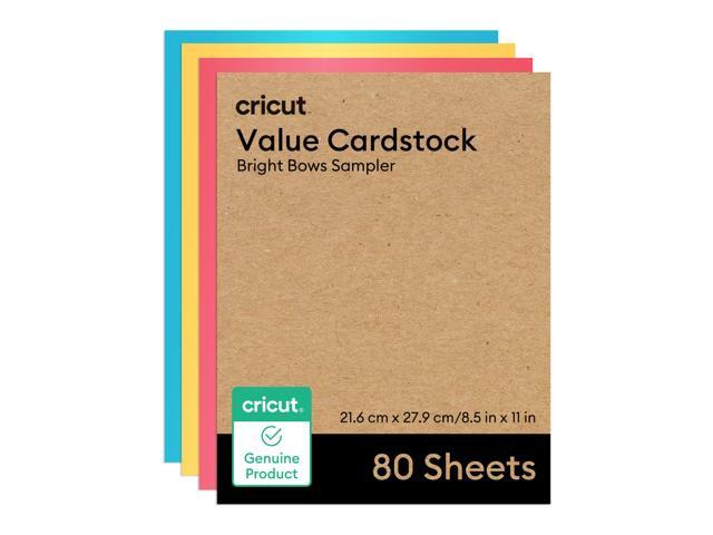 Cricut Value Card Stock, Bright Bows Sampler, 8.5 in x 11 in, 80 Sheets, 80 Count