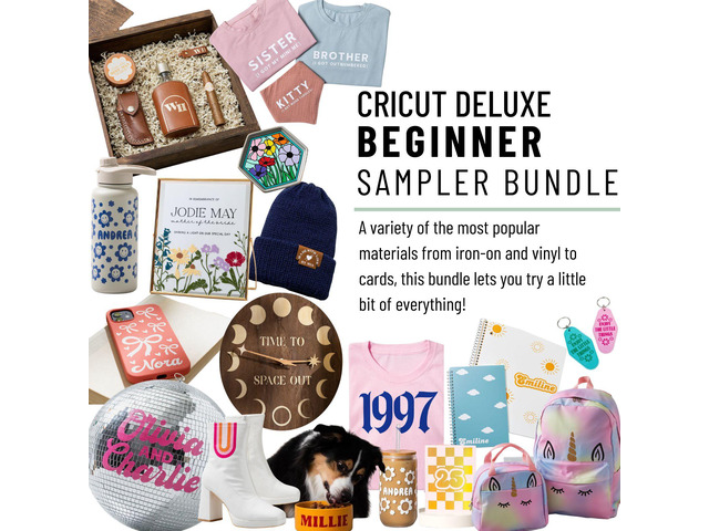 Cricut Deluxe Vinyl Materials and Accessories Bundle for Cricut Joy Machines, 44 Count