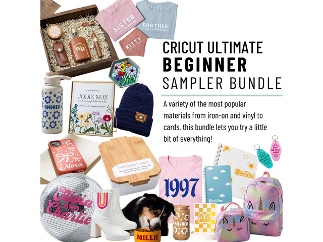 Cricut Ultimate All-in-One Vinyl Rolls, Materials and Accessories Bundle for Cricut Joy Die-Cut Machines