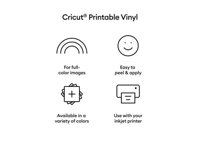 Cricut Printable Vinyl Sheets - 8.5 x 11 in, 40 Count, Transparent
