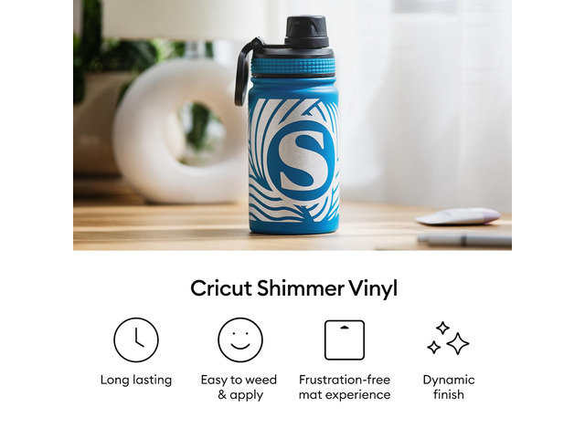 Cricut Shimmer Vinyl Permanent, Party Sampler - 12 in x 12 in Sheets (10 ct)