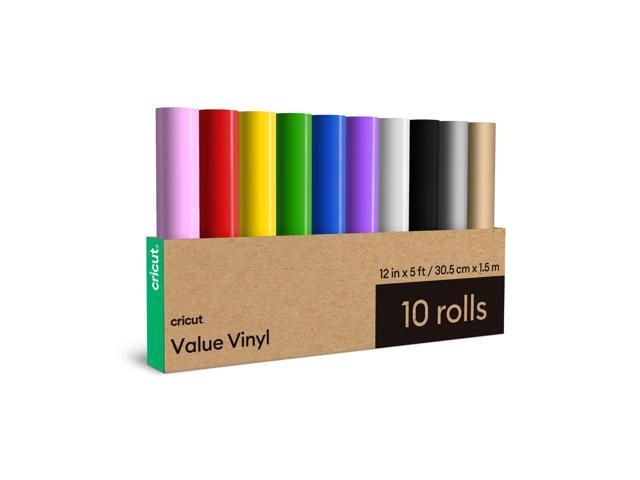 Cricut Value 12 in x 5 ft Rainbow Vinyl Rolls - 10 Count