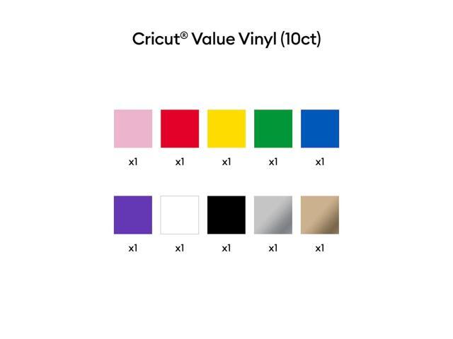Cricut Value 12 in x 5 ft Rainbow Vinyl Rolls - 10 Count