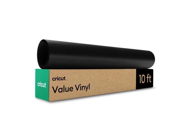 Cricut Value Vinyl Roll, Removable, Black, 12 in x 10 ft, Matte Finish, 1 Count