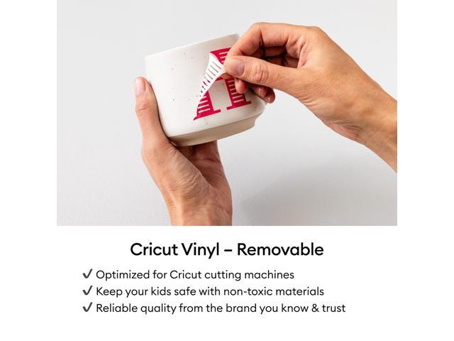 Cricut Value Vinyl Roll, Removable, Black, 12 in x 10 ft, Matte Finish, 1 Count
