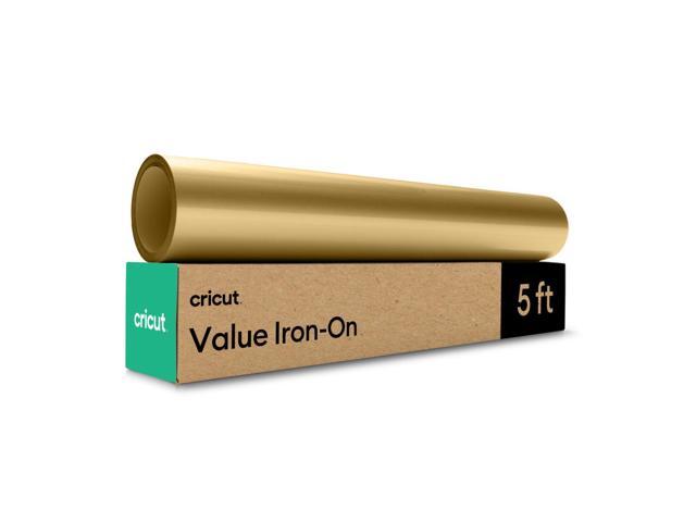 Cricut Value Iron-On Roll, 12 in x 5 ft, Gold