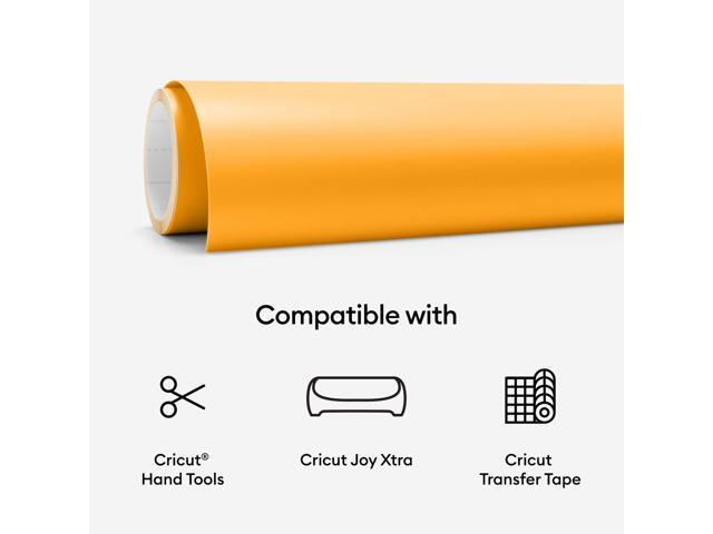 Cricut Joy Xtra Smart Vinyl Matless Permanent Vinyl (9.5 in x 6 ft), Maize Yellow