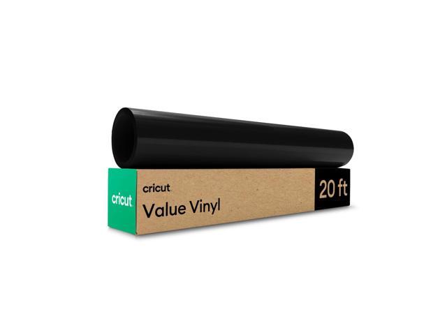 Cricut Glossy Value Vinyl Roll, Permanent, Black, 12 in x 20 ft, 1 Count