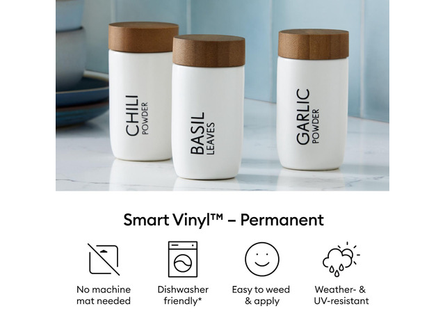 Cricut Smart Vinyl Matless Permanent Vinyl (13 in x 5 ft), Black