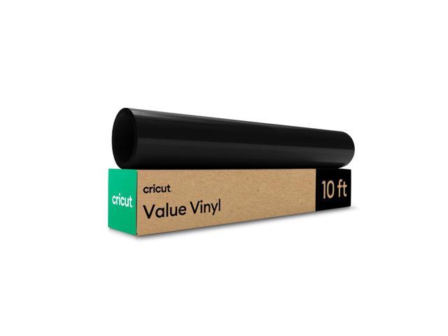Cricut Glossy Value Vinyl Roll, Permanent, Black, 12 in x 10 ft, 1 Count
