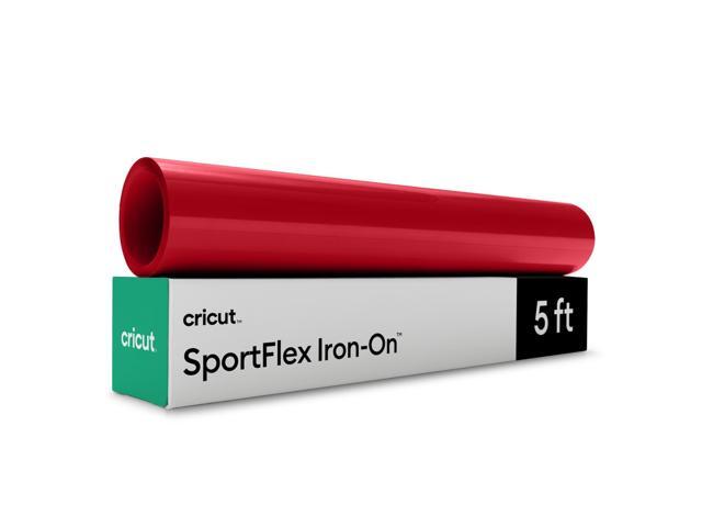 Cricut SportFlex Iron-On Heat Transfer Vinyl, Red, 5 ft, 1 Count