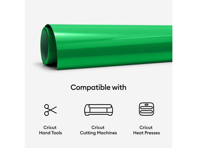 Cricut Smart Iron-on Vinyl Roll, Grass Green - 13 in x 3 ft