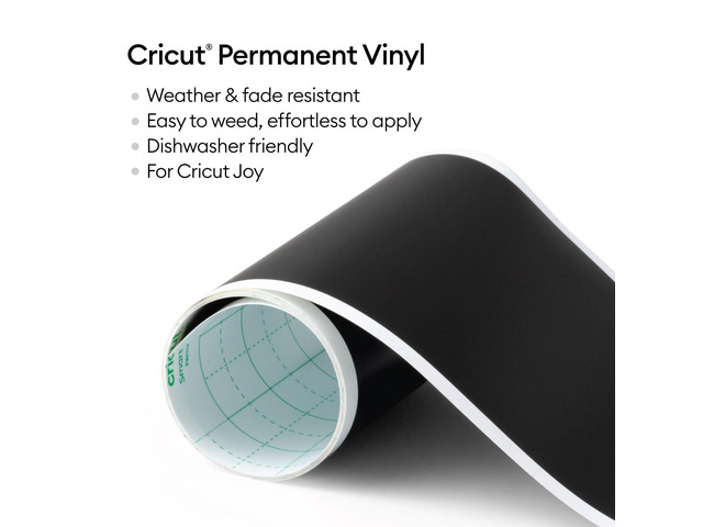Cricut Joy Smart Vinyl Matless Permanent Vinyl (5.5 in x 10 ft), Black