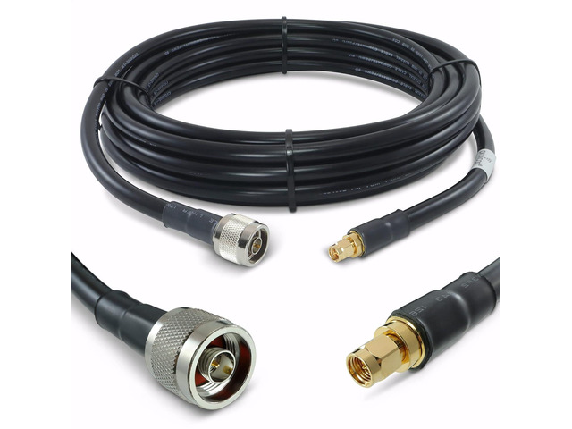 Proxicast 25 ft SMA Male to N Male Premium 400 Series Low-Loss Coax Cable (50 Ohm) for 4G LTE, 5G Modems/Routers, Ham, ADS-B, GPS to Antenna or...