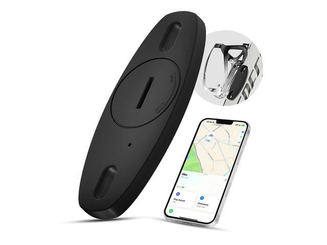 Bike Tracker Works with Apple Find My Hidden Tracker for Bicycle & Motorcycle Anti-Theft Waterproof Tag with Bottle Holder Design iOS Only,...
