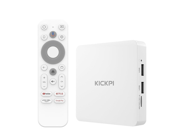 KP1 Android TV Box 14.0 Google Certified 4K Streaming Device with Voice Search 2GB RAM 16GB ROM, Dolby Audio, Bluetooth 5.0 Chromecast Built-in,...