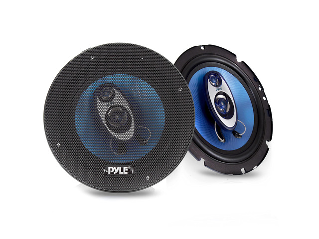 6.5' Three-Way Sound Speaker System-180 W RMS/360W Power Handling w/4 Ohm Impedance and 3/4'' Piezo Tweeter for Car Component Stereo,Round Shaped...