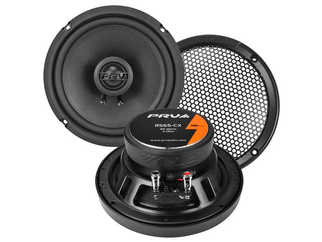 6.5 Inch 2-Way Car Coaxial Speakers 160 Watts per Pair 4 Ohm RS65-CX, Premium Speaker Built-in Neodymium Tweeters with Grill Included - Great for...