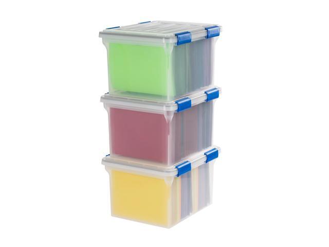 File Box, WeatherPro File Organizer for Letter/Legal File, Water Resistant Document Box, Plastic Gasket File Box With Tight Latch and Seal,.