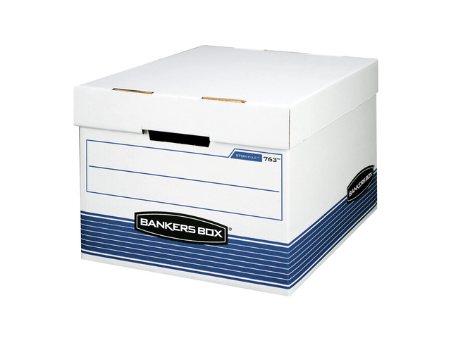 30-Pack Medium Duty File Storage Boxes with Lids, FastFold Assembly, Letter/Legal, STOR, (0076316)