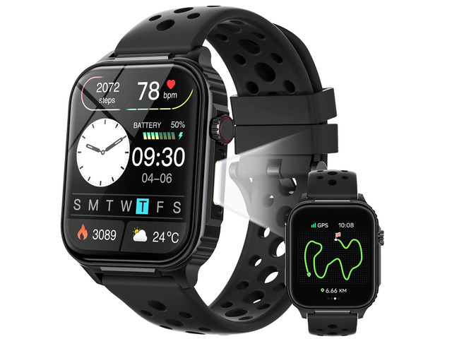 GPS Smart Watch for Men (Answer/Make Calls), 10-Day Battery Built-in Flashlight & Compass, 100+ Sport Modes, Fitness Tracker with Heart Rate...