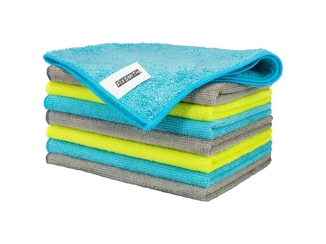 Microfiber Cleaning Cloth - Pack of 8, Size: 12 x 16 in, Multi-Functional Cleaning Towels, Highly Absorbent Cleaning Rags, Lint-Free, Streak-Free...