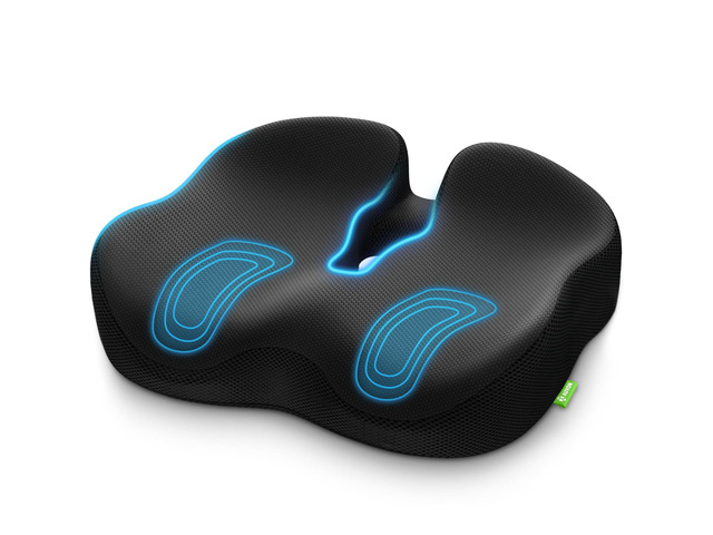 Ergonomic Donut Pillow Seat Cushion for Hemorrhoid & Tailbone Pain Relief, Thick Memory Foam Chair Cushion with Firm Support for Coccyx, Sciatica,...