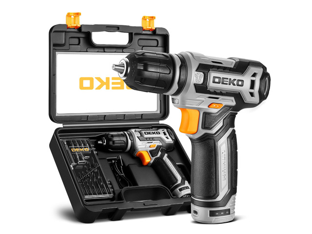 Cordless Drill: DEKO PRO 12V Power Battery Drill Set with Small Electric Drills and 3/8-inch Keyless Chuck with Portable Tool Set Gift Box