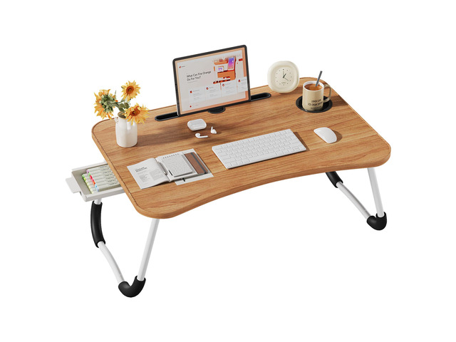 Lap Desk Bed Trays for Eating and Laptops Breakfast in Bed Tray for Sofa/Couch/Study/Reading/Writing with Cup Holder/Drawer On Low Sitting Floor...