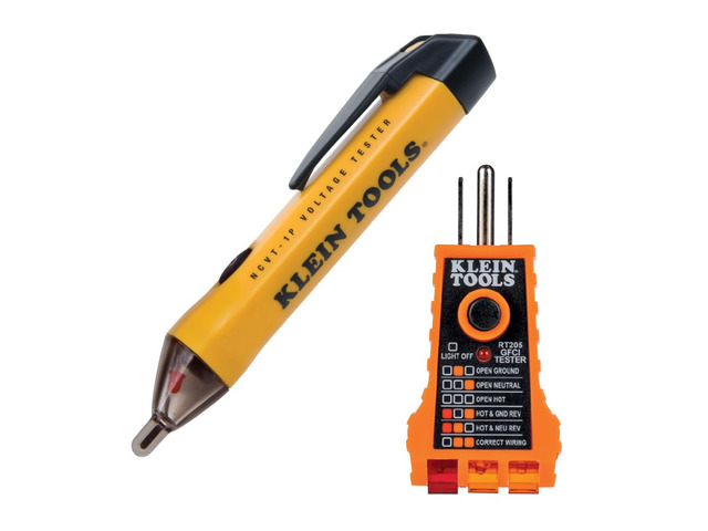 NCVT1PKIT Electrical Tester Kit with Non-Contact Low Voltage Test Pen, 50 to 1000V AC and GFCI Receptacle Tester, 2-Piece