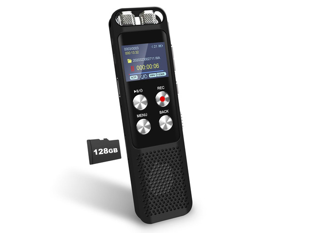 136B Diital Voice Recorder: Voice Activated Recorders with Playback, Audio Recordin Device for Lectures Meetins, Dictaphone Sound Portable Tape...