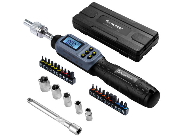 Upgraded Digital Torque Screwdriver, 3.5-70.8 In-lbs/0.4-8 Nm, 1/4'' Drive Inch Pound Rachet Torque Screwdriver Electrician with Buzzer & LED...