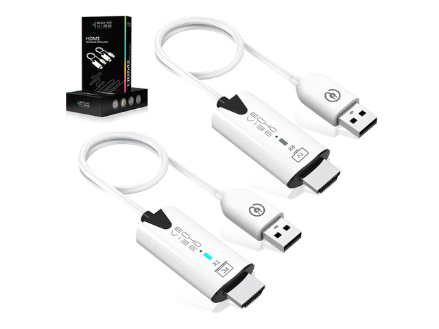 Wireless HDMI Transmitter and Receiver 30m Range 1080P 60HZ Portable Ultra-Lightweight Wireless Extender for Video Projector, Laptop, PC Extender...