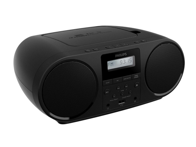 Portable CD Player Boombox with Bluetooth, FM Radio, Dynamic Bass Boost Speakers, USB/Headphone Jack/Aux Input, All-in-One Compact Stereo Sound CD...