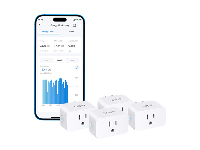 Smart Plug Wi-Fi, Energy Monitoring, P115(4-Pack), 15A Works with Alexa & Google Home & Samsung SmartThings, Timer, 1800W Max, ETL Certified, 2.4G...