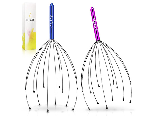 2PCS Head Scratcher Scalp Massager Hair Growth, Stocking Stuffers Head Massager Gift for Mothers Teachers Nurse Day, Christmas Gift for Women Men...