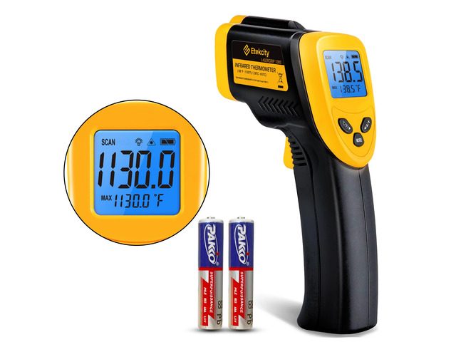 Infrared Thermometer Laser Temperature Gun, -58°F~1130°F Cooking, Pizza Oven, BBQ, Meat, Kitchen, Reptile, HVAC, Adjustable Emissivity, MAX...