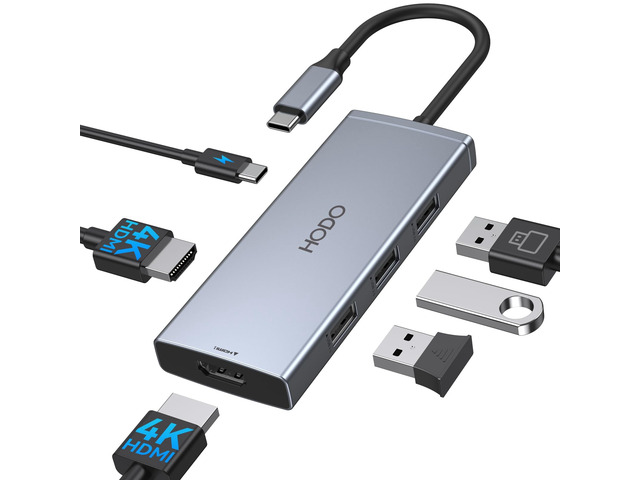 Docking Station to Dual HDMI Monitors USB C to Dual HDMI Adapter 4K Laptop Docking Station Dual Monitor with 2 HDMI PD 3 USB Port Compatible for...
