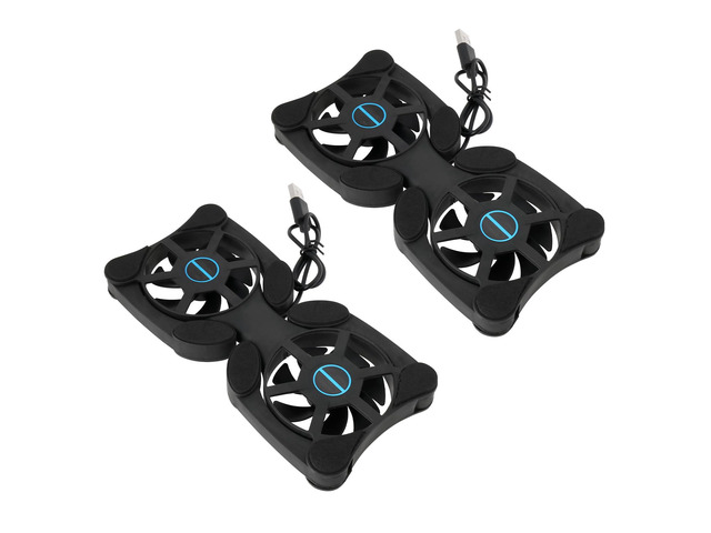 2Pcs Laptop Cooling Mat Mini USB Fan Dual USB Cooling Fan