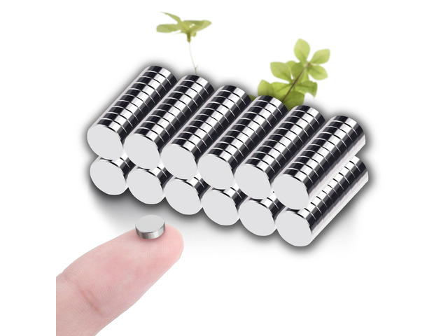 60 Pcs Small Round Neodymium Magnets for Crafts Little Tiny Mini Refrigerator Whiteboard Locker Fridge Dry Erase Board Cabinets & Nail Art