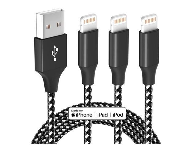 iPhone Charger Fast Charging Cord 3 Pack 10 FT Apple MFi Certified Lightning Cable Nylon Braided iPhone Charger Cord Compatible with iPhone 13 12...