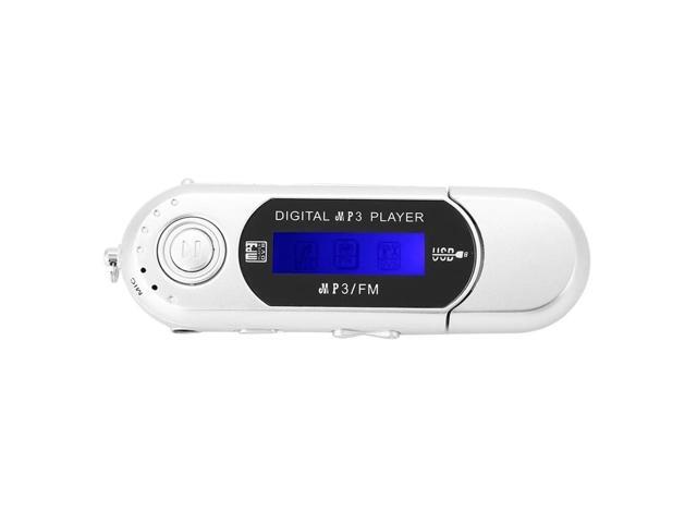 1PC USB 2.0 Digital MP3 Music Player Portable LCD Screen Support 32GB TF Card and FM Radio,Use 20 Hours,Silver